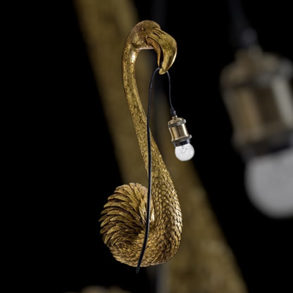 Gold Flamingo Head Wall Light – Elegant and Unique Lighting Fixture | Sign of the times Stoke