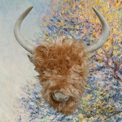 Woolly Highland Cow Wall Decor – Textured Farmhouse-Style Wall Art | Sign of the times Stoke