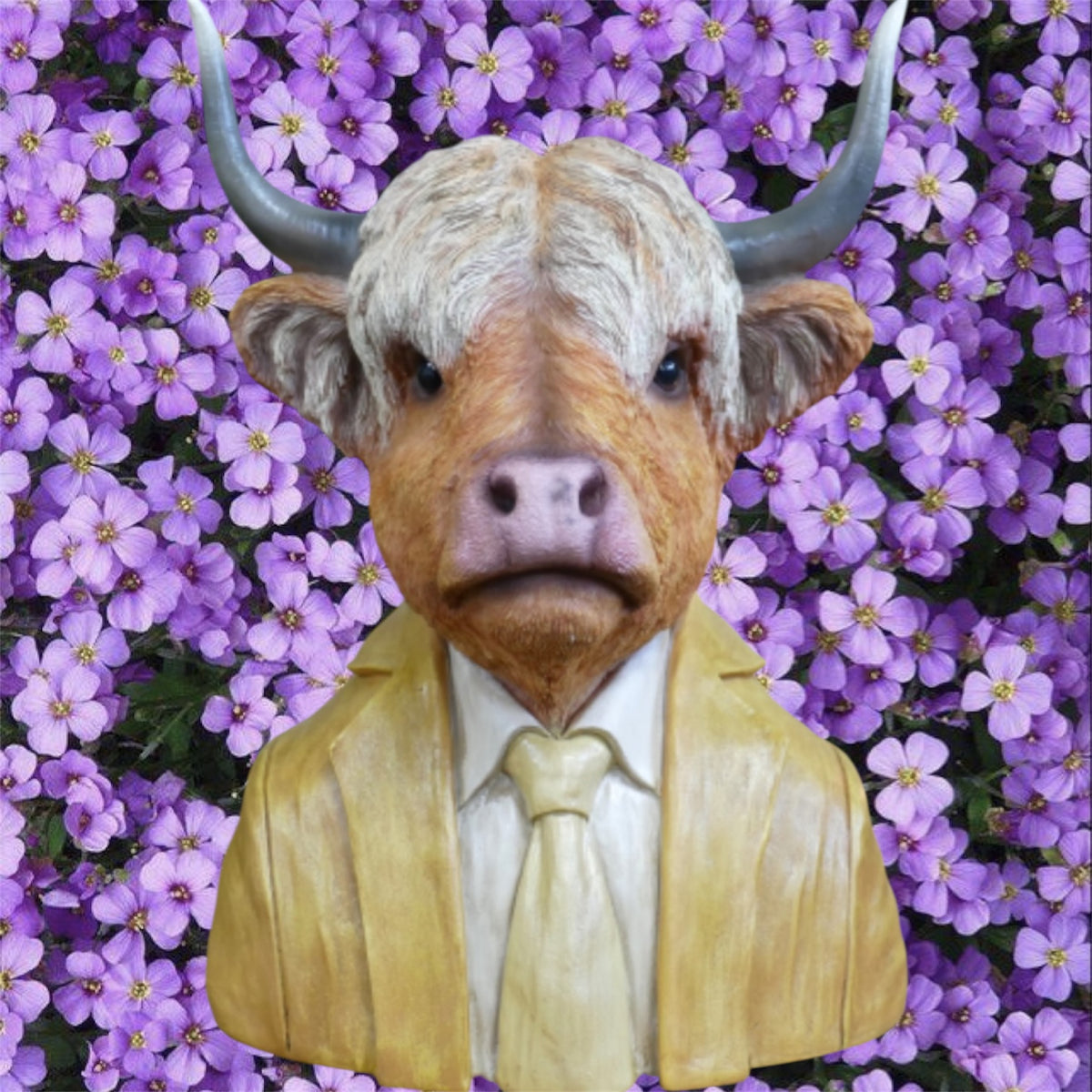 Highland Cow Bust Sculpture – Rustic Farm-Inspired Animal Decor | Sign of the times Stoke