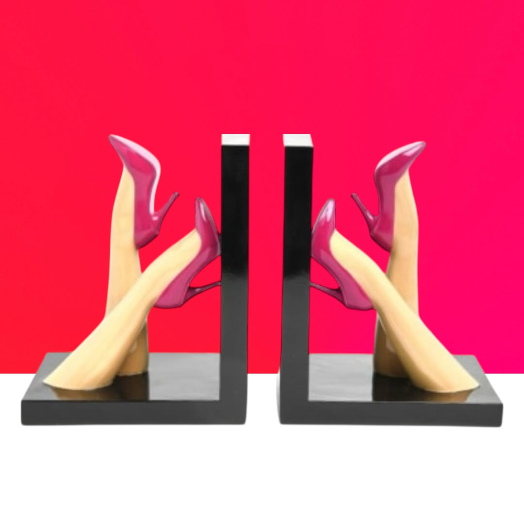 Pair of High Heeled Legs Bookends – Glamorous & Quirky Shelf Decor | Sign of the times Stoke