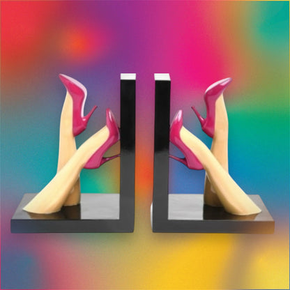 Pair of High Heeled Legs Bookends – Glamorous & Quirky Shelf Decor | Sign of the times Stoke