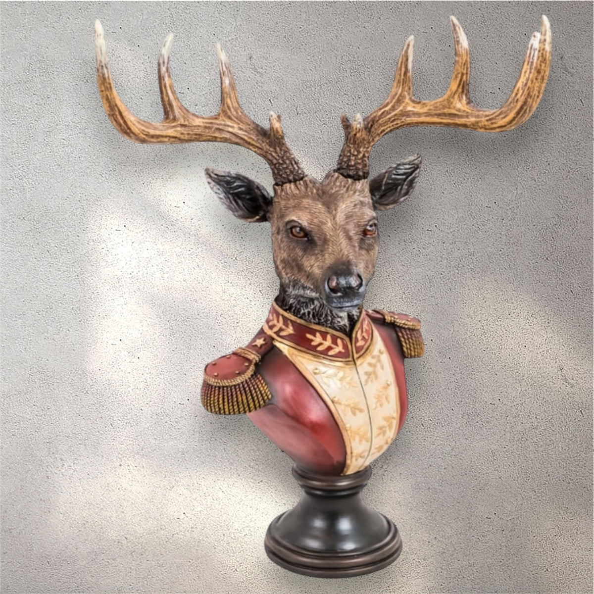 Gentry Stag Bust on round Base - Regal Resin Sculpture | Sign of the times Stoke