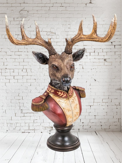 Gentry Stag Bust on round Base - Regal Resin Sculpture | Sign of the times Stoke