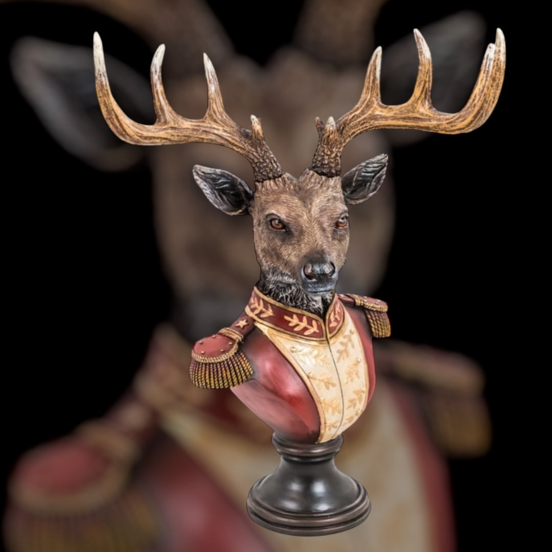Gentry Stag Bust on round Base - Regal Resin Sculpture | Sign of the times Stoke
