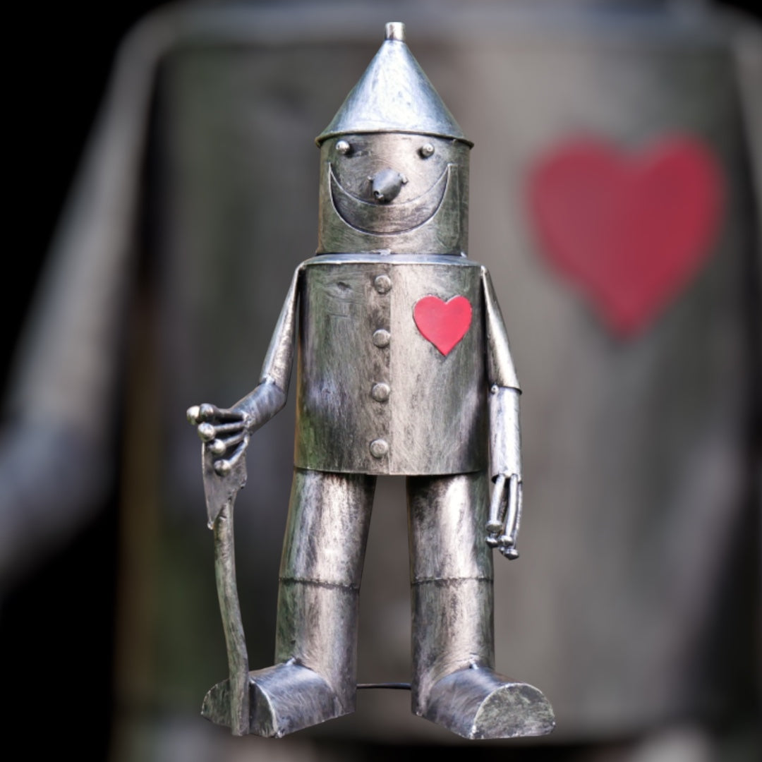 Small Tin Man Ornament - Charming Steel Metal Decoration | Sign of the times Stoke