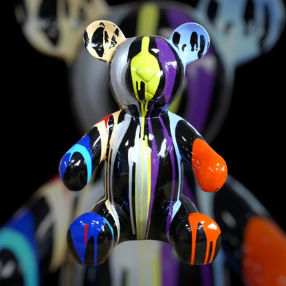 Splash Painted Bear – Bold & Colourful Artistic Animal Sculpture | Sign of the times Stoke