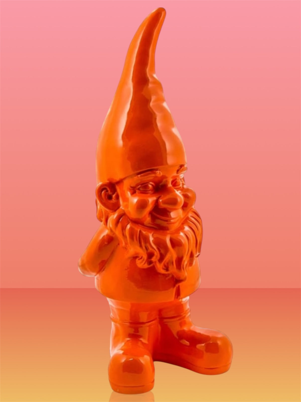Giant Orange Standing Gnome Figure - Joyful Garden or Home Decor | Sign of the times Stoke