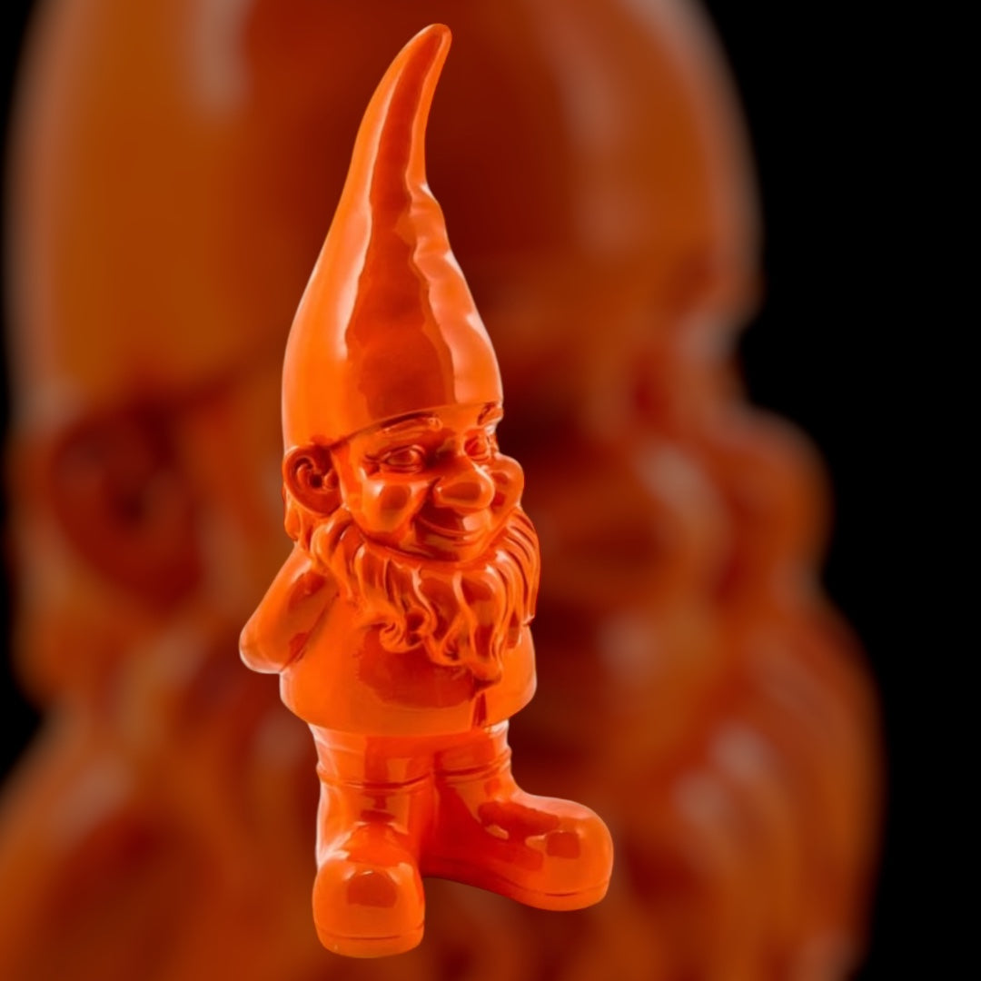 Giant Orange Standing Gnome Figure - Joyful Garden or Home Decor | Sign of the times Stoke
