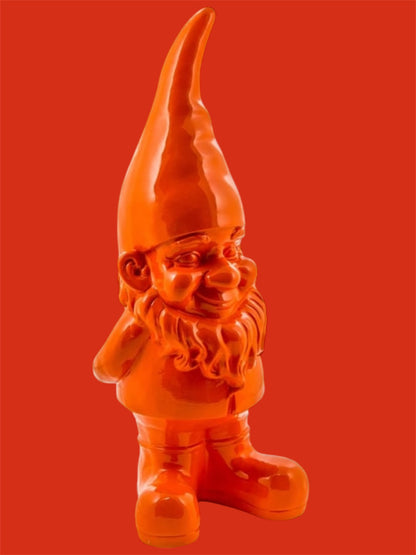 Giant Orange Standing Gnome Figure - Joyful Garden or Home Decor | Sign of the times Stoke