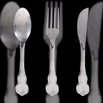 Huge Sliver Knife, Fork, and Spoon Wall Art Set – Elegant Culinary Wall Decor | Sign of the times Stoke