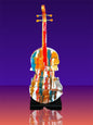 Splash Painted Violin Sculpture – Rotating Resin Art on Black Marble Base | Sign of the times Stoke