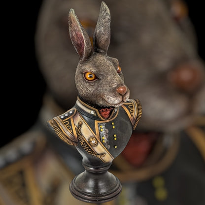 Gentry Rabbit Bust - Exquisite Napoleonic Uniform Decor | Sign of the times Stoke