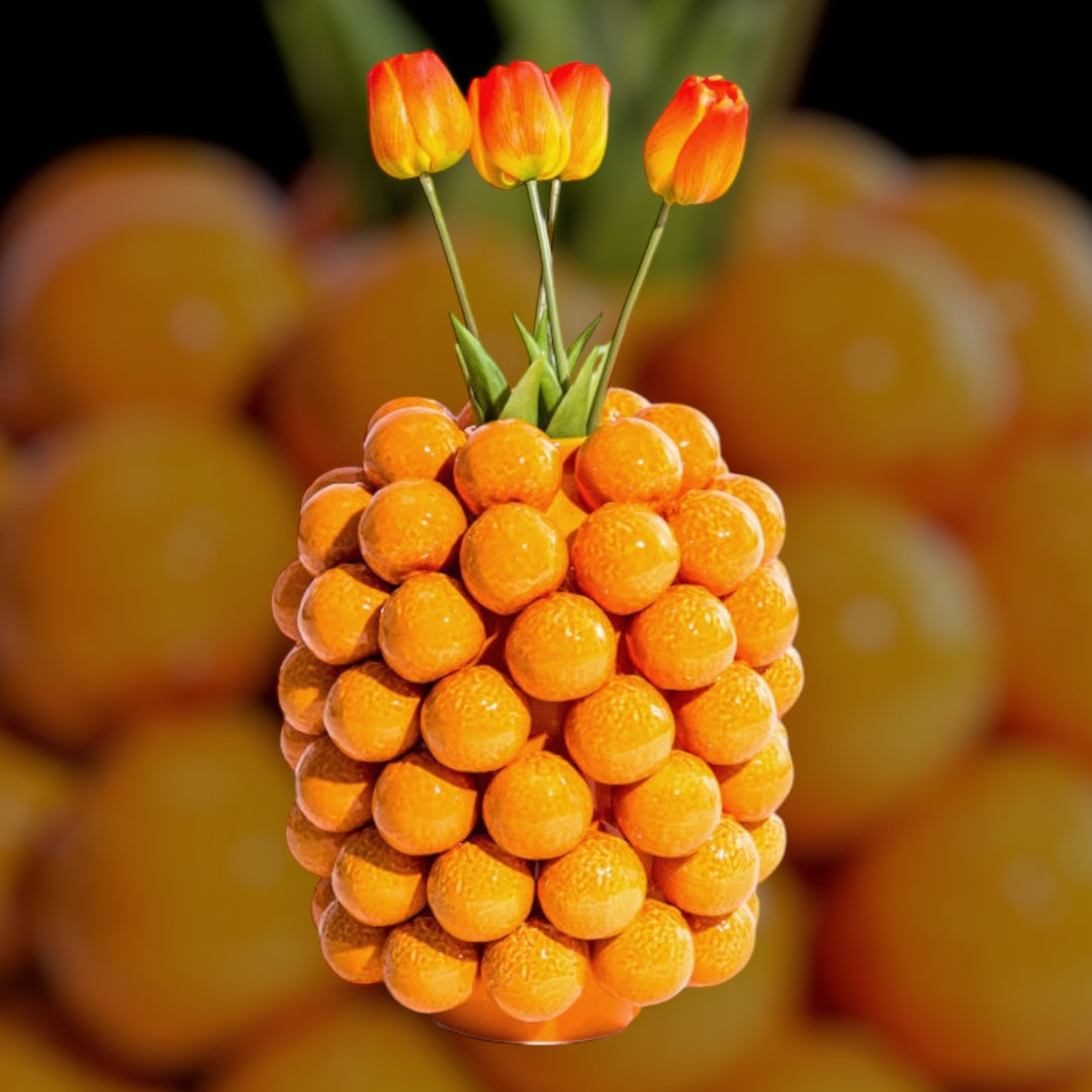 Ceramic Orange Vase – Unique Decorative Fruit-Inspired Vase | Sign of the times Stoke