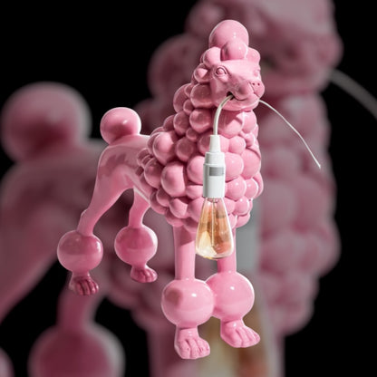 Standing Pink Poodle Lamp - Eye-Catching Resin Lamp | Sign of the times Stoke