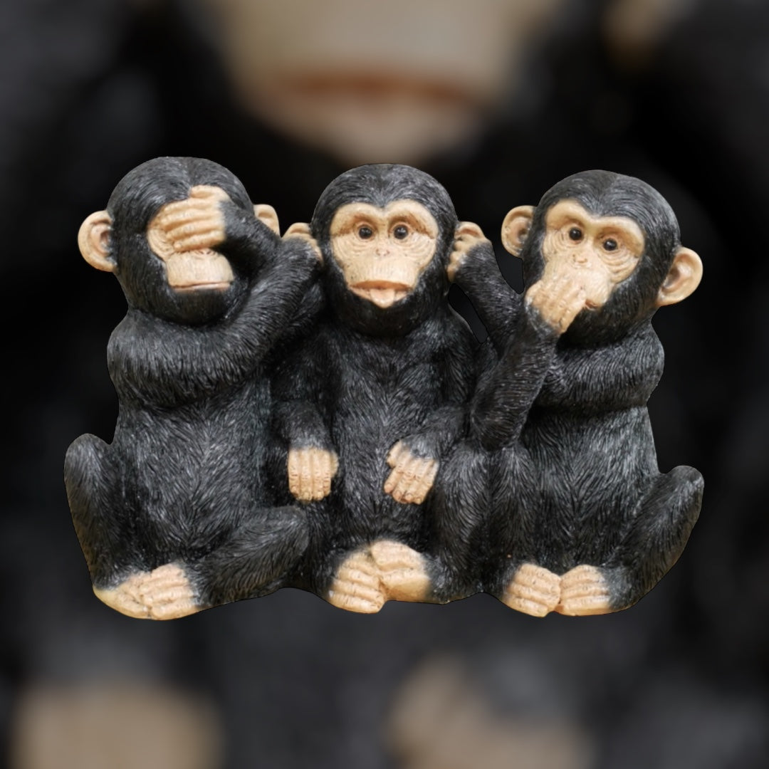Three Monkeys – Hear No, See No, Speak No Evil Ornament | Sign of the times Stoke