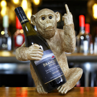 Up Yours Monkey Gold Wine Holder – Quirky & Bold Bottle Display | Sign of the times Stoke