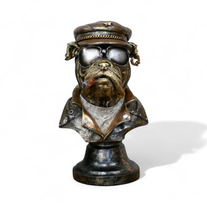 Smoking Dog Bust | Quirky & Sophisticated Canine Sculpture | Sign of the times Stoke