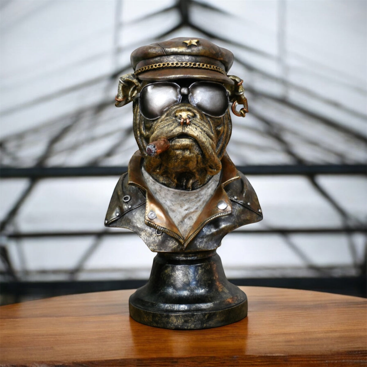 Smoking Dog Bust | Quirky & Sophisticated Canine Sculpture | Sign of the times Stoke