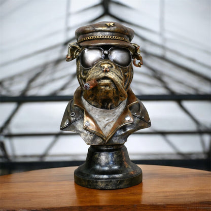Smoking Dog Bust | Quirky & Sophisticated Canine Sculpture | Sign of the times Stoke