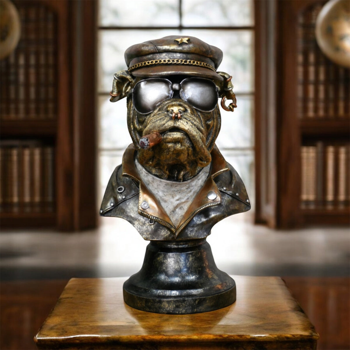 Smoking Dog Bust | Quirky & Sophisticated Canine Sculpture | Sign of the times Stoke