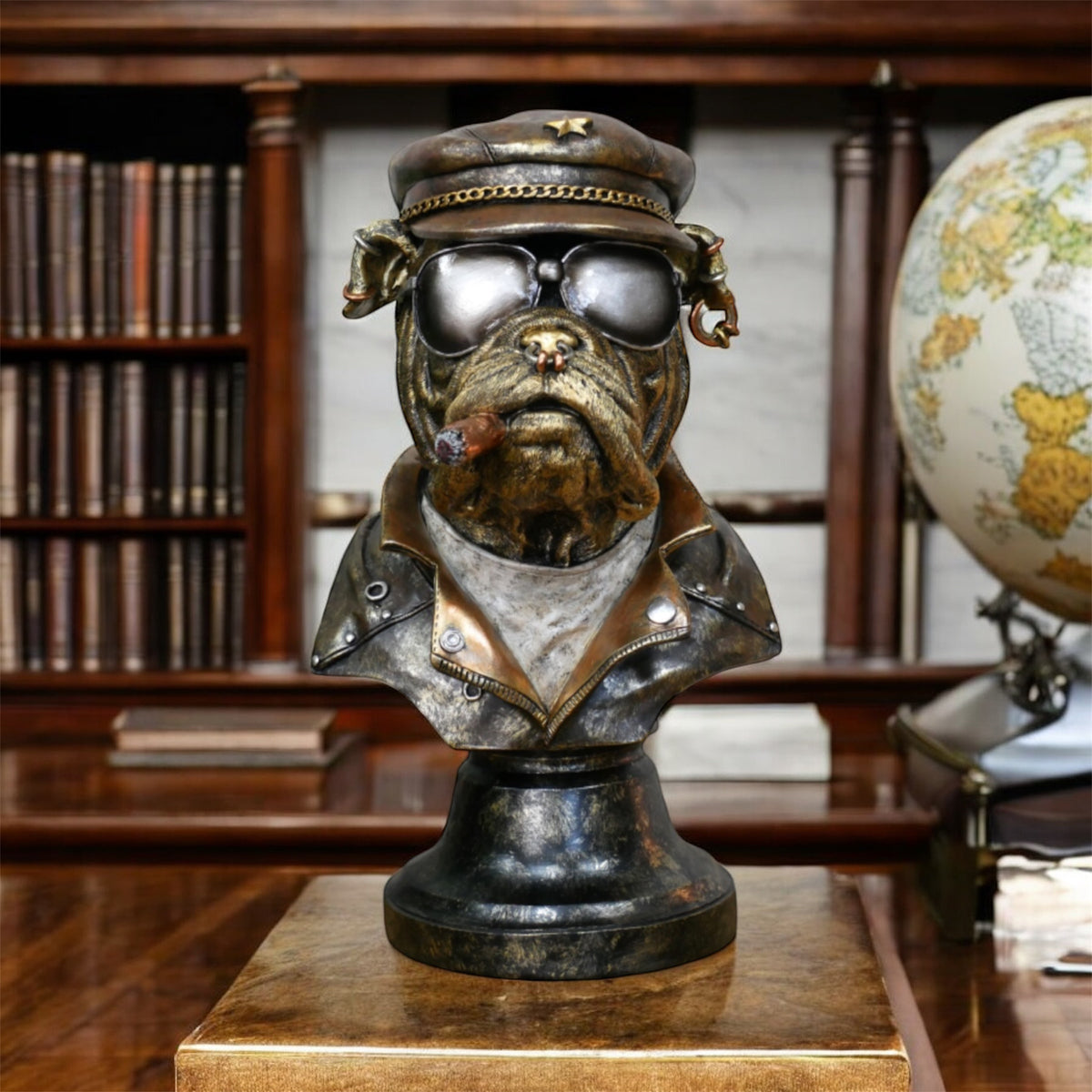 Smoking Dog Bust | Quirky & Sophisticated Canine Sculpture | Sign of the times Stoke