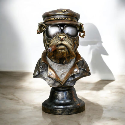 Smoking Dog Bust | Quirky & Sophisticated Canine Sculpture | Sign of the times Stoke