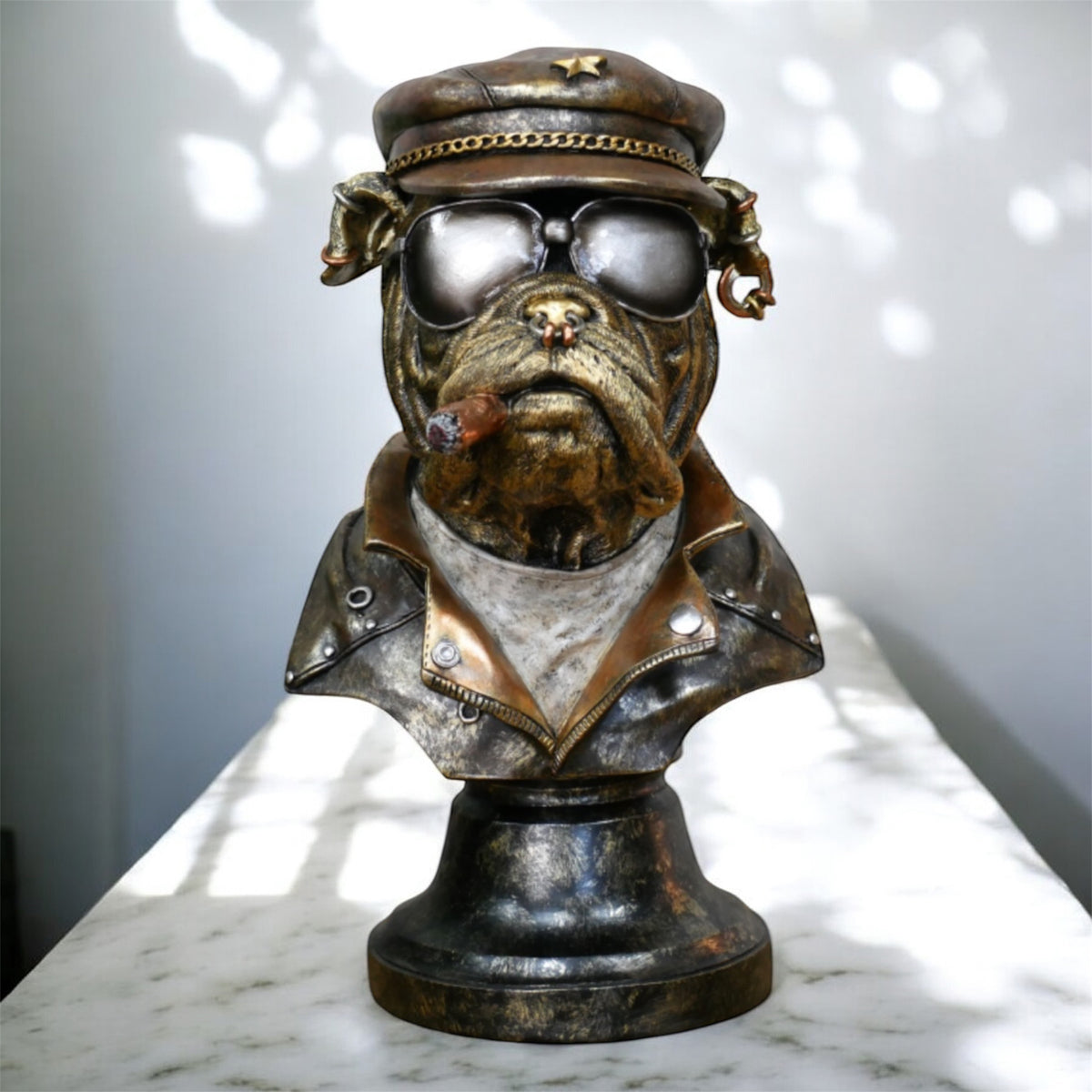 Smoking Dog Bust | Quirky & Sophisticated Canine Sculpture | Sign of the times Stoke