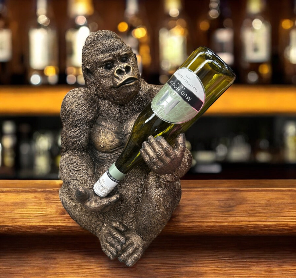 Gorilla Wine Bottle Holder – Resin Animal Bottle Stand | Sign of the times Stoke