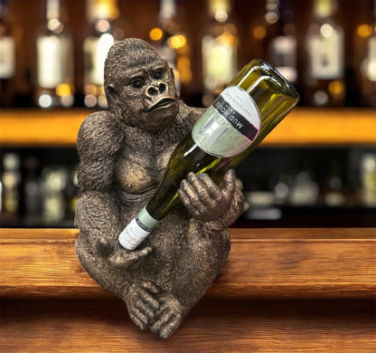 Gorilla Wine Bottle Holder – Resin Animal Bottle Stand | Sign of the times Stoke