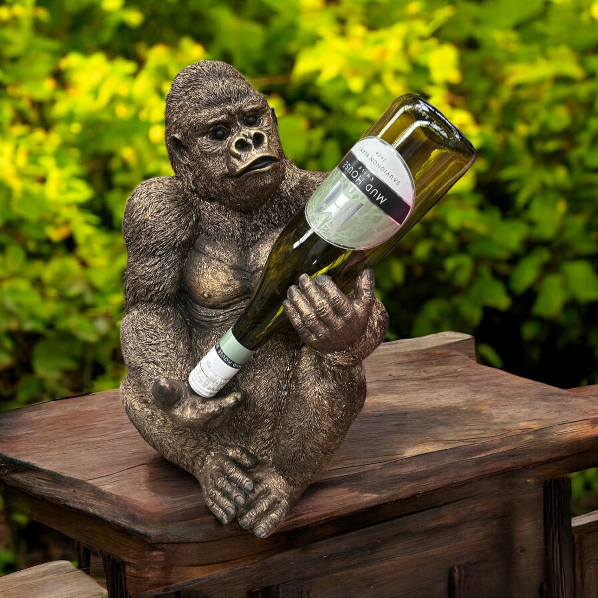 Gorilla Wine Bottle Holder – Resin Animal Bottle Stand | Sign of the times Stoke