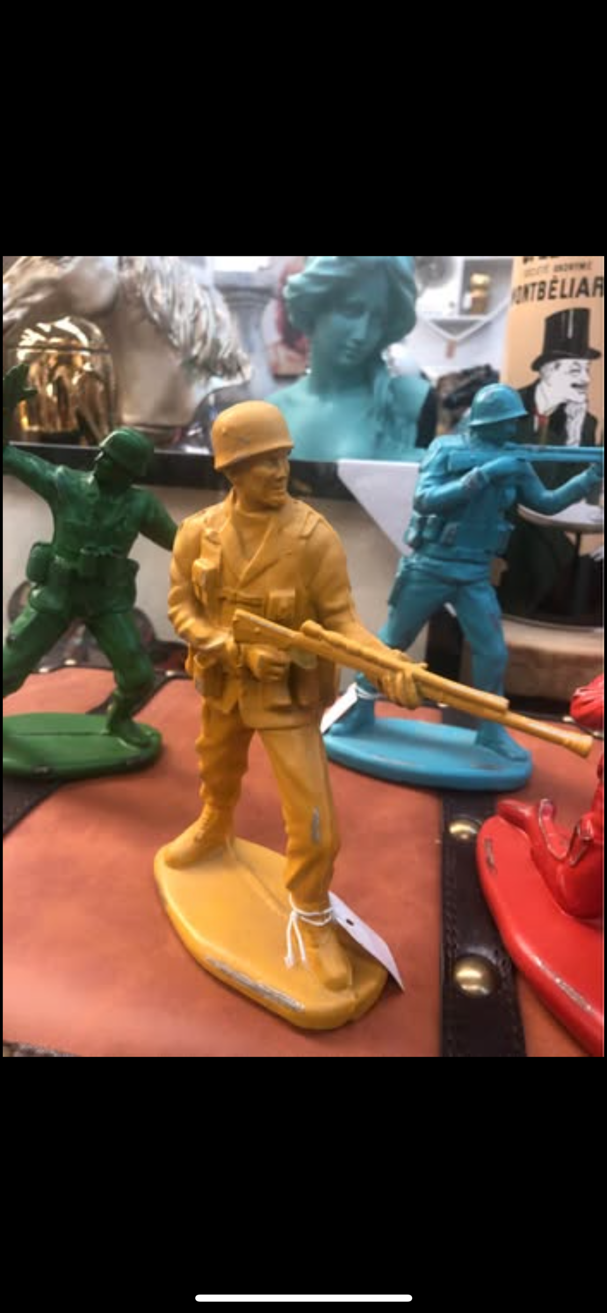 Set of 4 Classic Toy Soldier Coloured Figures | Bold Nostalgic Decor | Sign of the times Stoke