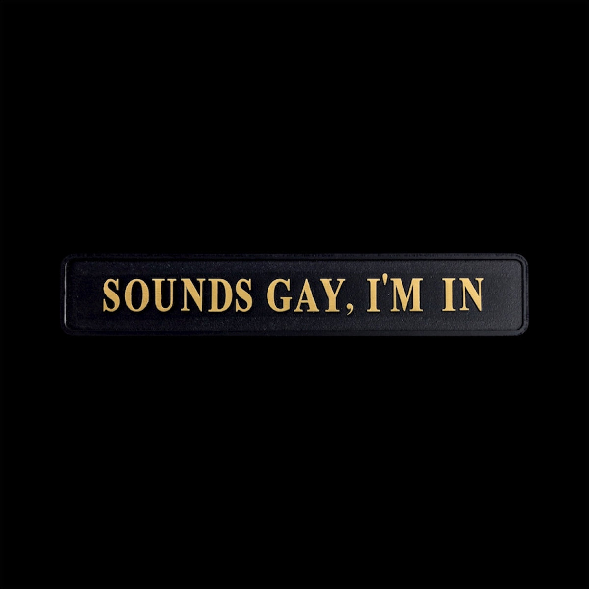 Sounds Gay, I'm In" Sign - Black and Gold MDF Wall Art | Sign of the times Stoke