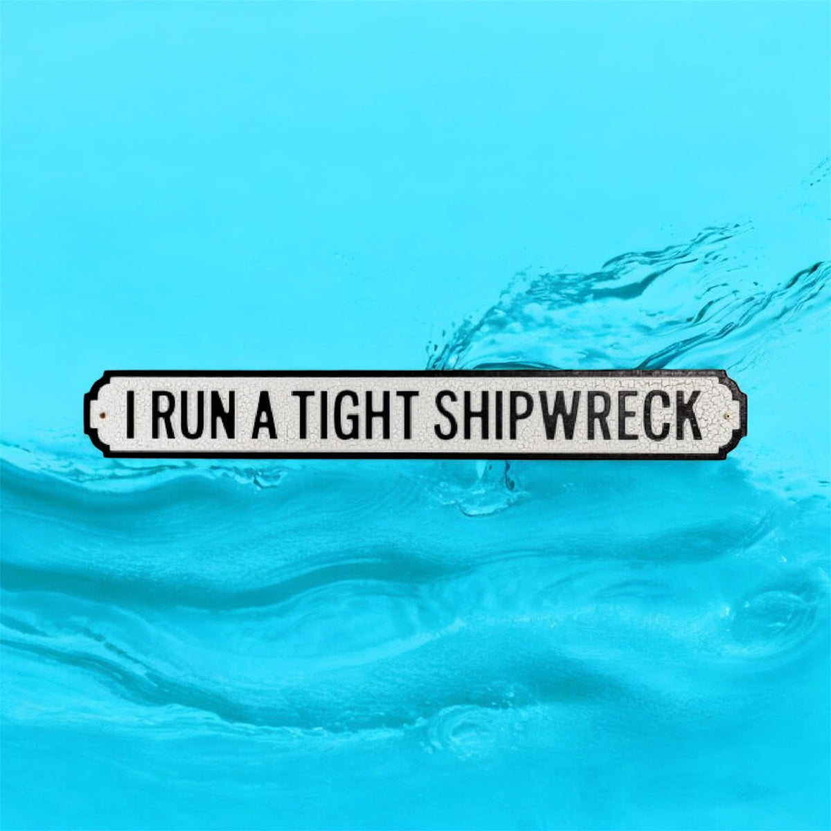 Antiqued Wooden "Shipwreck" Sign – Rustic Nautical Wall Decor | Sign of the times Stoke