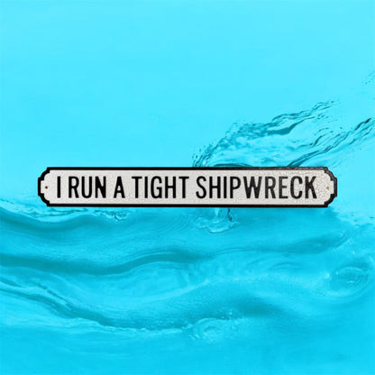 Antiqued Wooden "Shipwreck" Sign – Rustic Nautical Wall Decor | Sign of the times Stoke