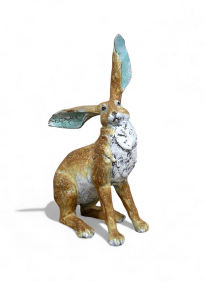 Sitting Hare Sculpture – Delightful Resin Hare Ornament | Sign of the times Stoke