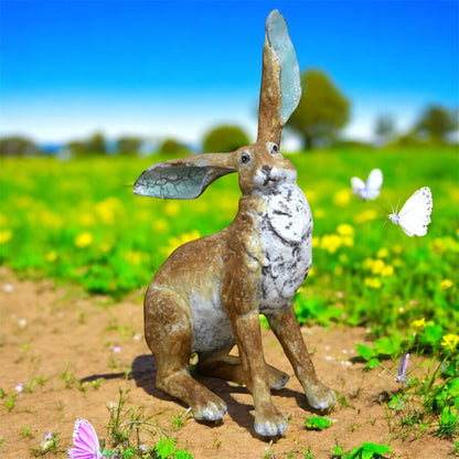 Sitting Hare Sculpture – Delightful Resin Hare Ornament | Sign of the times Stoke