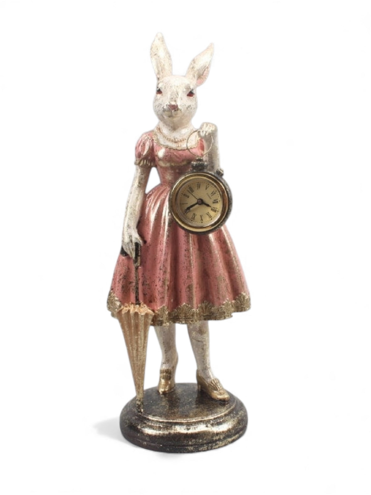 Lady Rabbit Standing Clock Figure – Whimsical Decorative Timepiece | Sign of the times Stoke