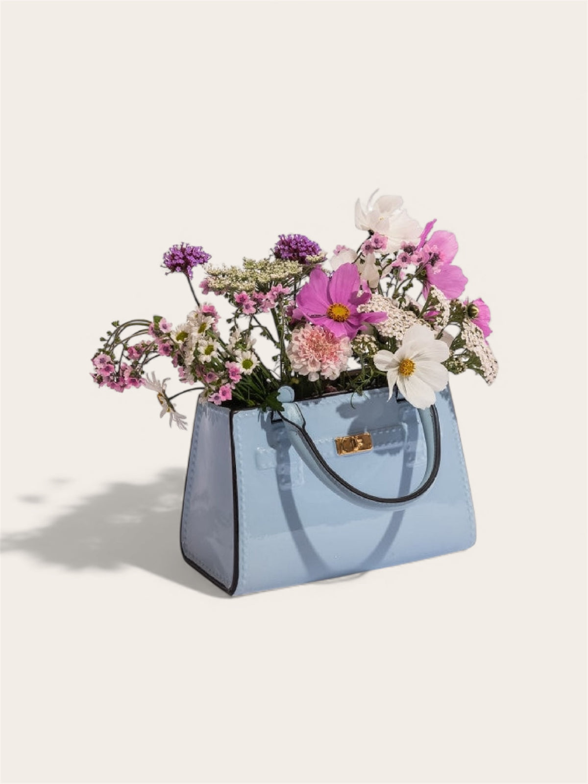 Light Blue Ceramic Handbag Vase – Chic Modern Decorative Vase | Sign of the times Stoke