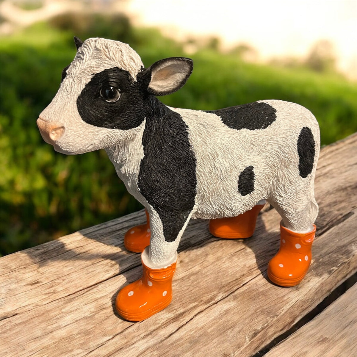 Calf in Wellies – Adorable Farmyard Decorative Figurine | Sign of the times Stoke