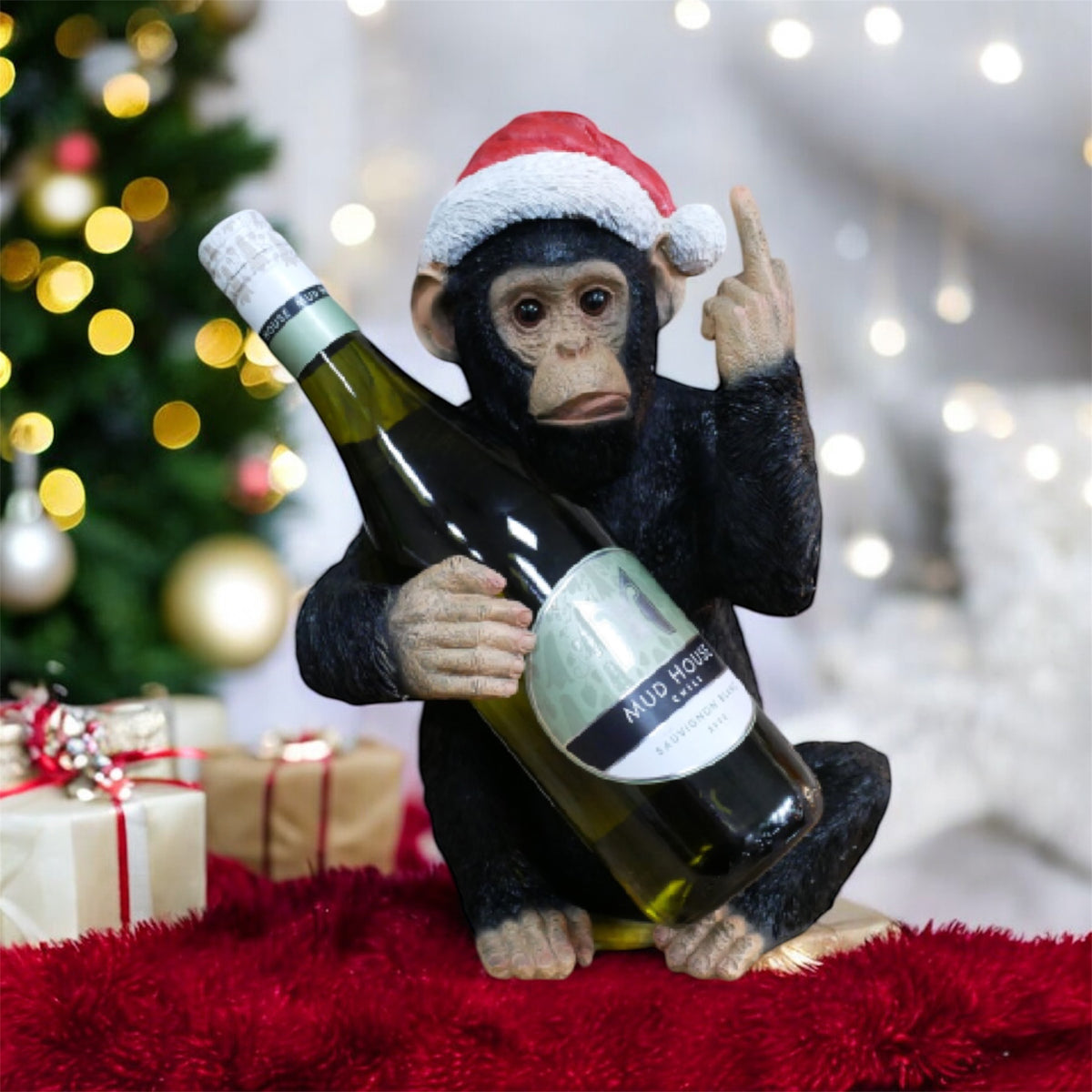 Up Yours Monkey Wine Bottle Holder – Cheeky Christmas Gift & Home Decor | Sign of the times Stoke