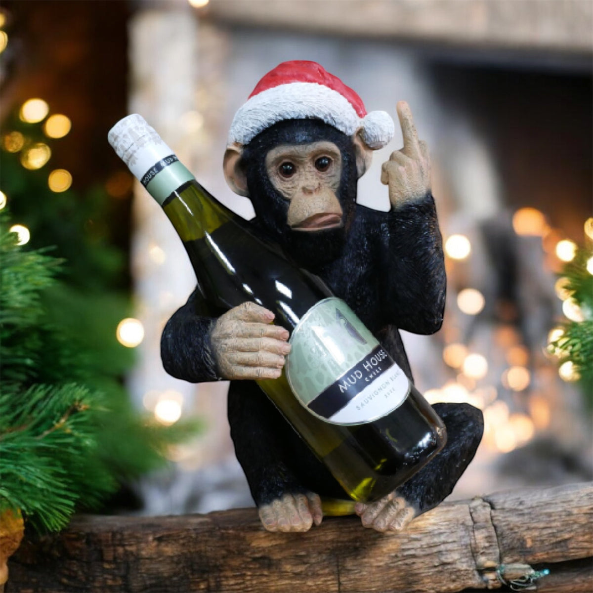 Up Yours Monkey Wine Bottle Holder – Cheeky Christmas Gift & Home Decor | Sign of the times Stoke