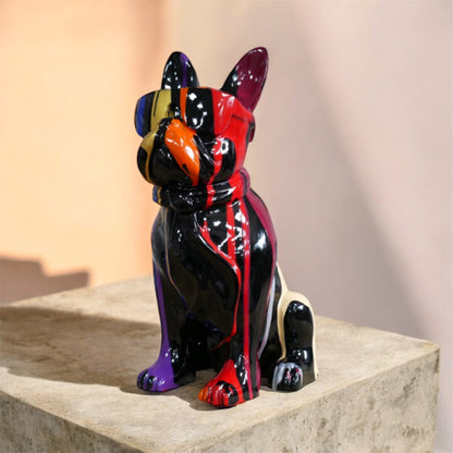Multi-Colour Dog with Sunglasses – Funky Decorative Dog Sculpture | Sign of the times Stoke