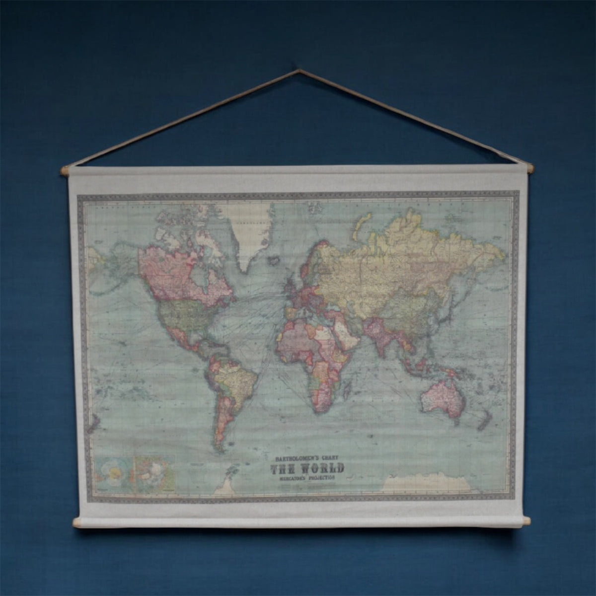 Large World Map Canvas Wall Art – Statement Global Map Print | Sign of the times Stoke