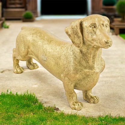 Gold Dachshund Figure – Stylish Dog Ornament | Sign of the times Stoke