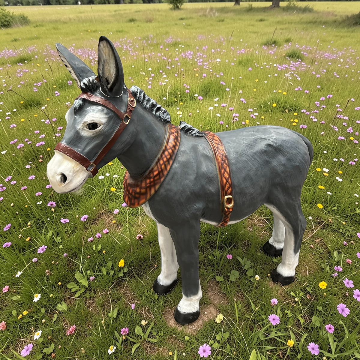 Large Donkey Sculpture – Resin Statement Animal Figure | Sign of the times Stoke