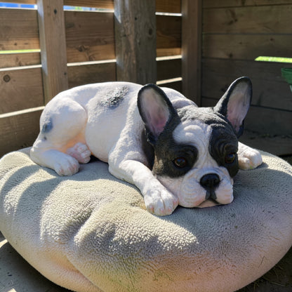 Laying Frenchie Dog Ornament - Adorable Resin Figurine | Sign of the times Stoke