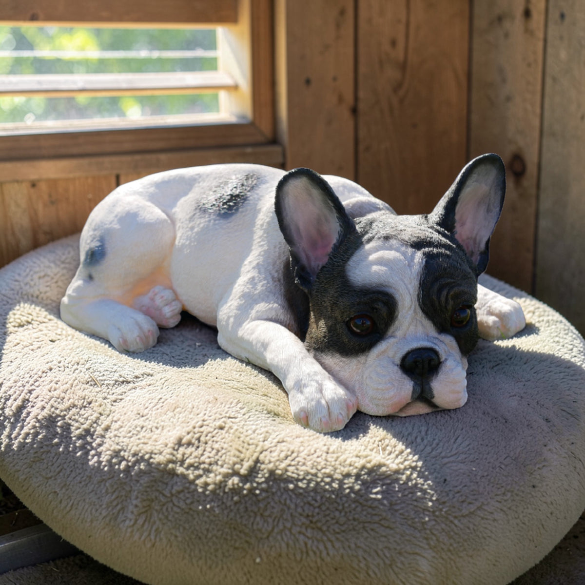 Laying Frenchie Dog Ornament - Adorable Resin Figurine | Sign of the times Stoke