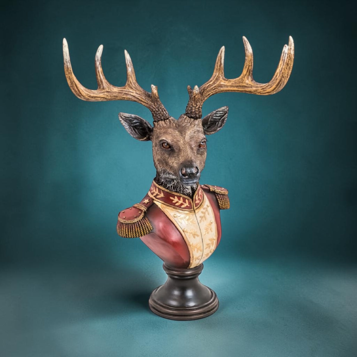 Gentry Stag Bust on round Base - Regal Resin Sculpture | Sign of the times Stoke
