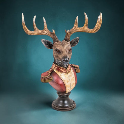 Gentry Stag Bust on round Base - Regal Resin Sculpture | Sign of the times Stoke
