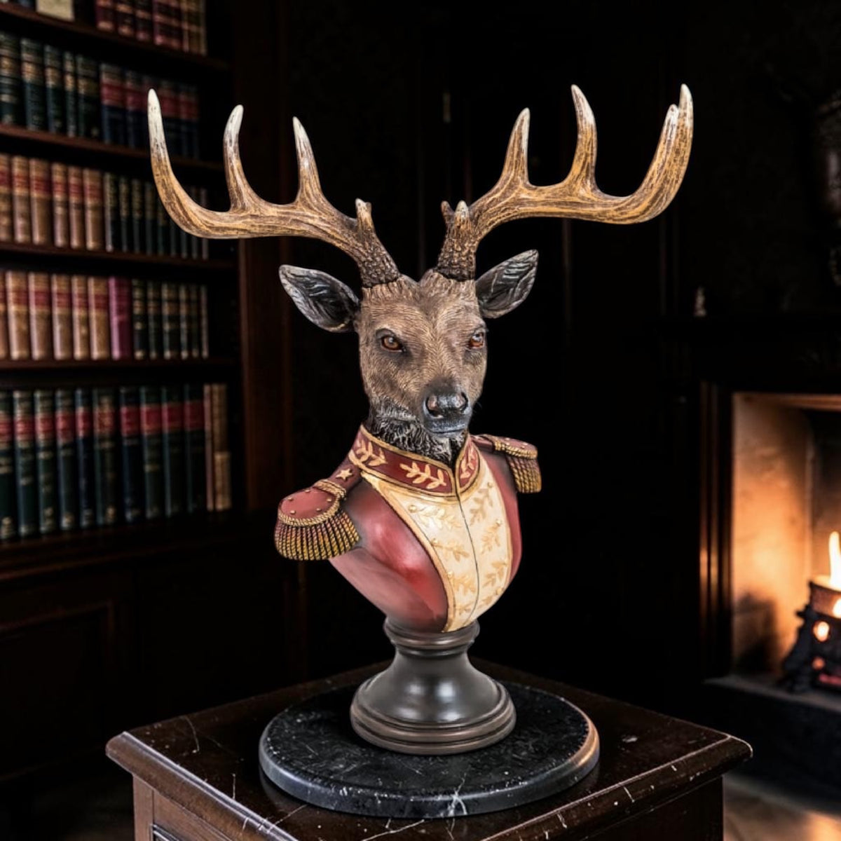 Gentry Stag Bust on round Base - Regal Resin Sculpture | Sign of the times Stoke